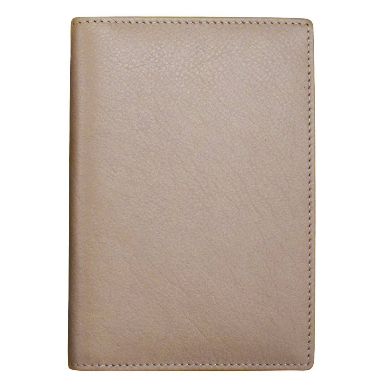 Leather Passport Wallet  Taupe
